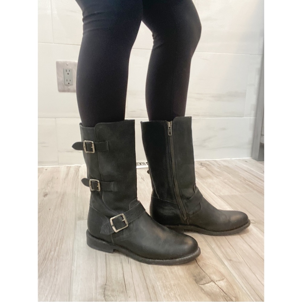 Frye Leather Moto Boots - Picture 5 of 6